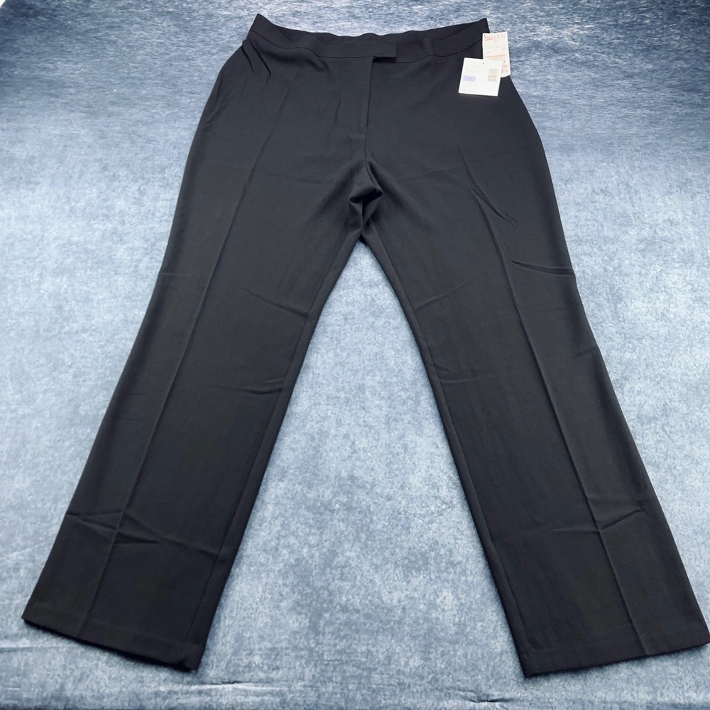 Sag Harbor Missy Modern‎ Luxuries Black Stretch Dress Pants Size 18 H63112 NWT
